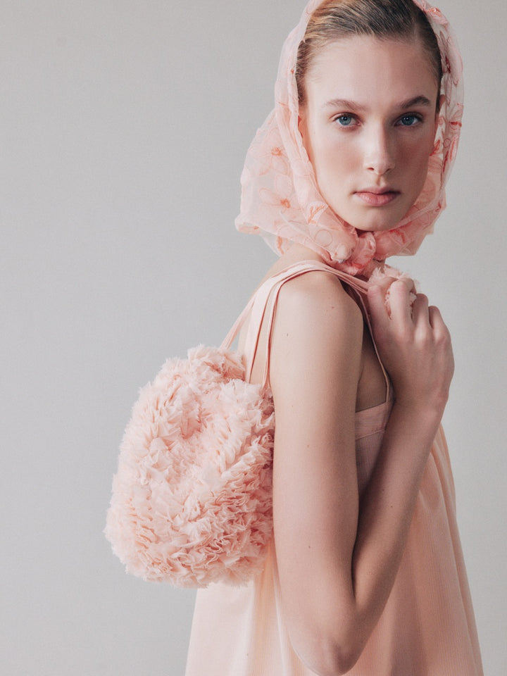 Floral appliqué headscarf