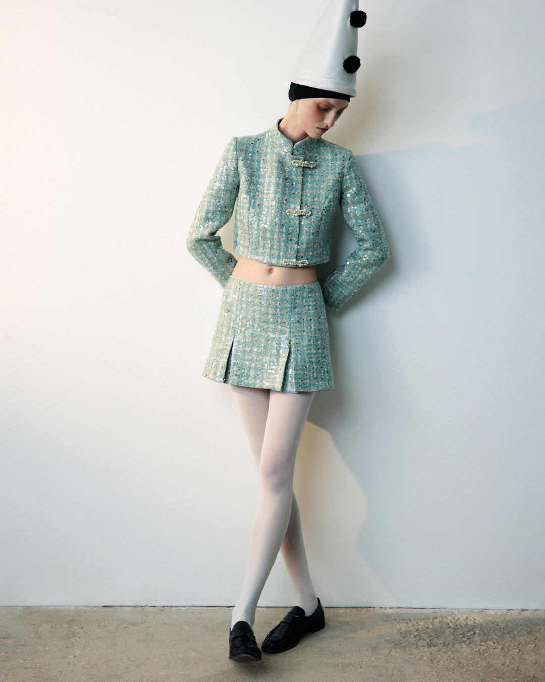 Tweed mini-skirt