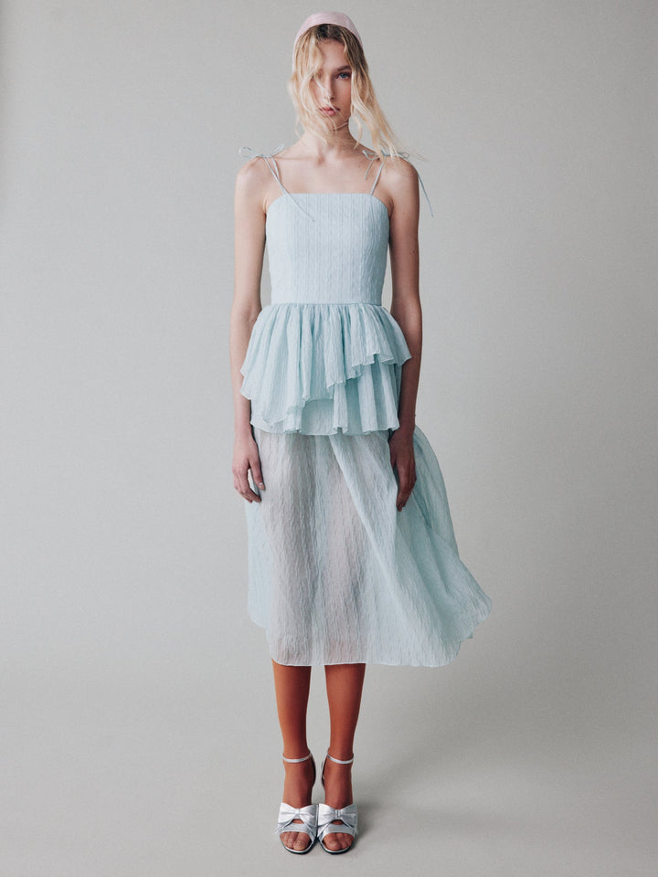 Midi sundress with bow straps