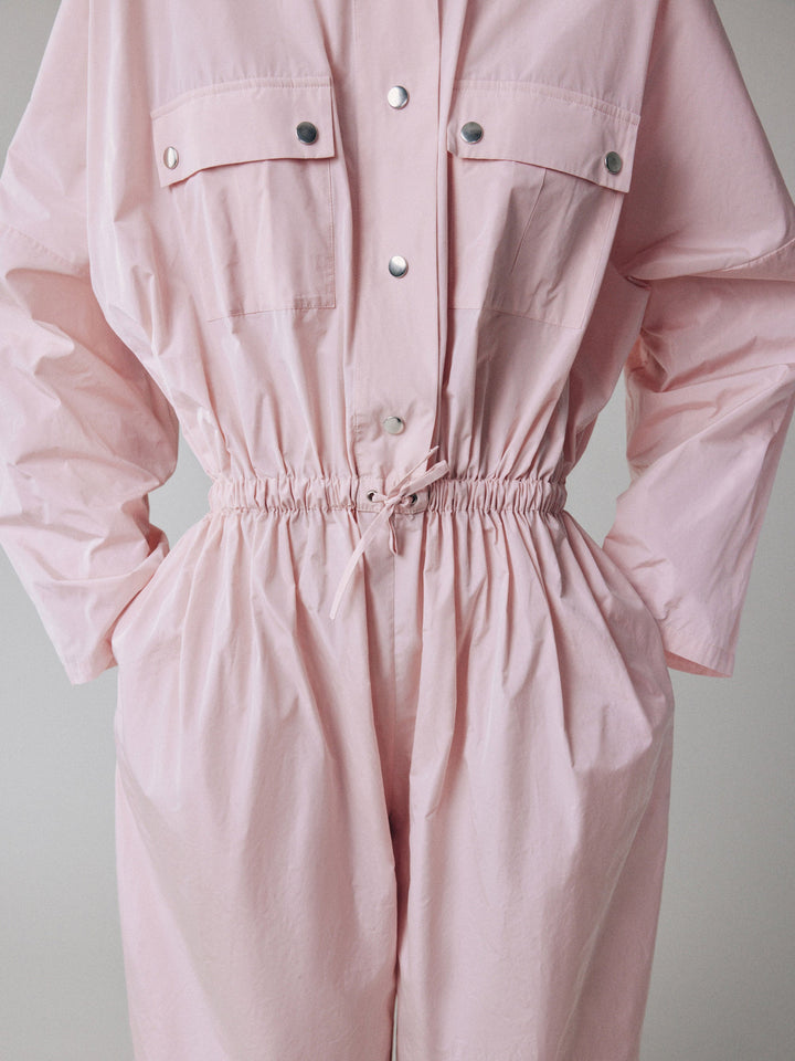 Oversized taffeta jumpsuit