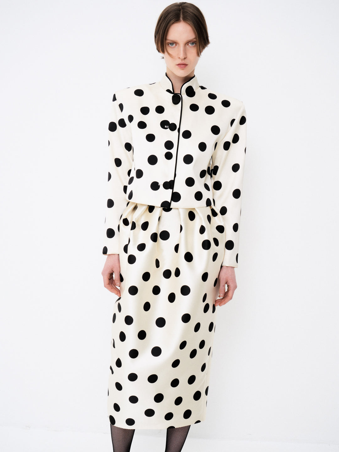 Polka-dot tulip skirt