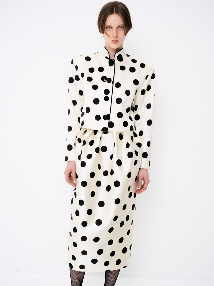 Polka-dot tulip skirt