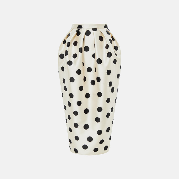 Polka-dot tulip skirt