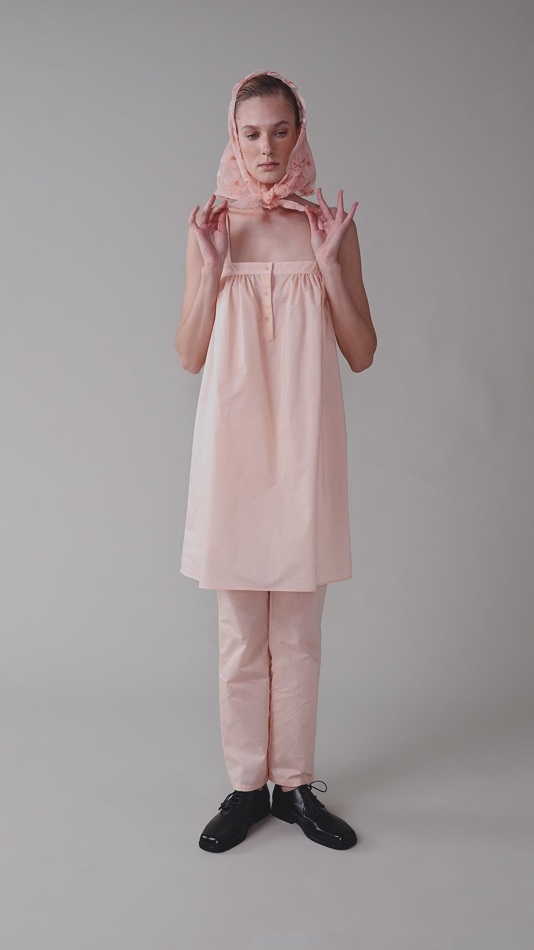 Floral appliqué headscarf