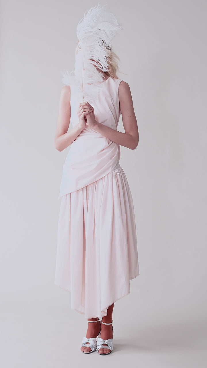 Asymmetrical top made of Liberty cotton