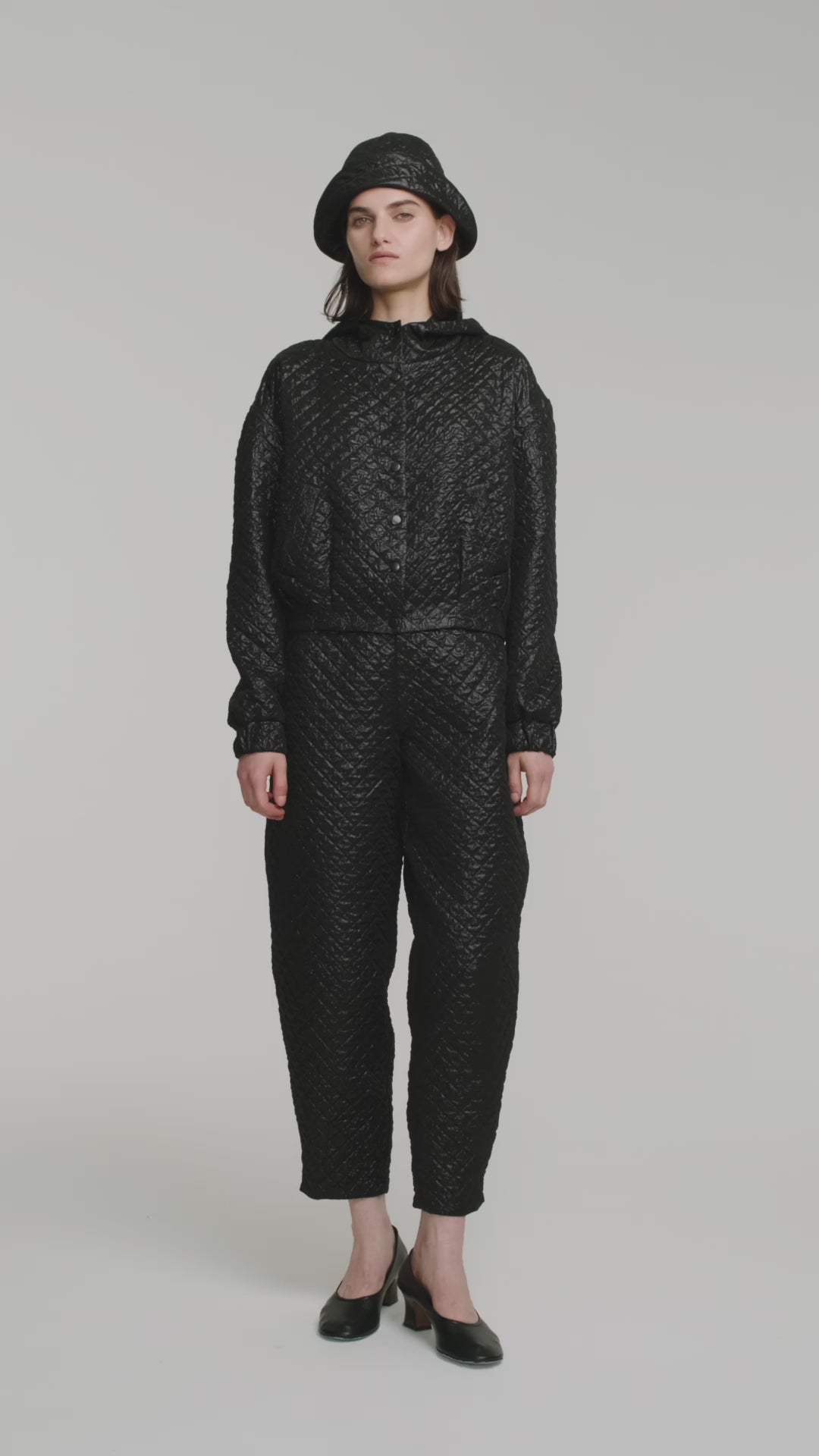 Quilted bomber jacket