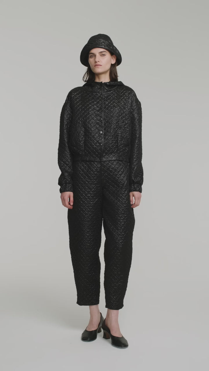 Quilted bomber jacket