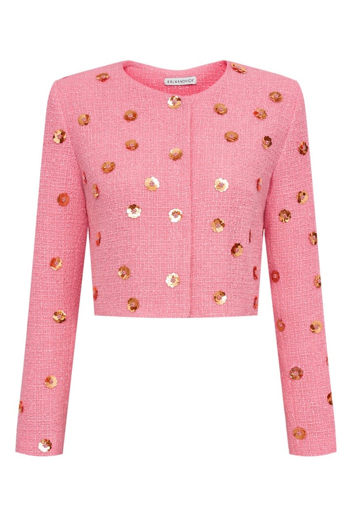 Tweed jacket with embroidery