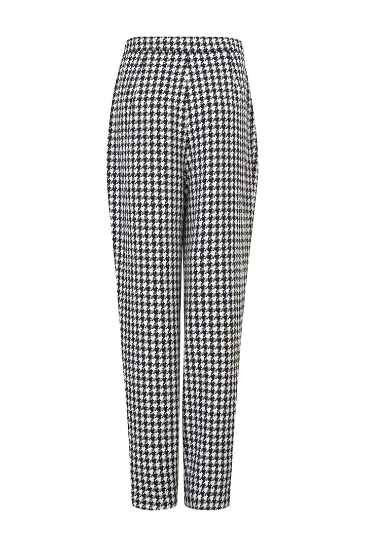 Checkered tweed trousers