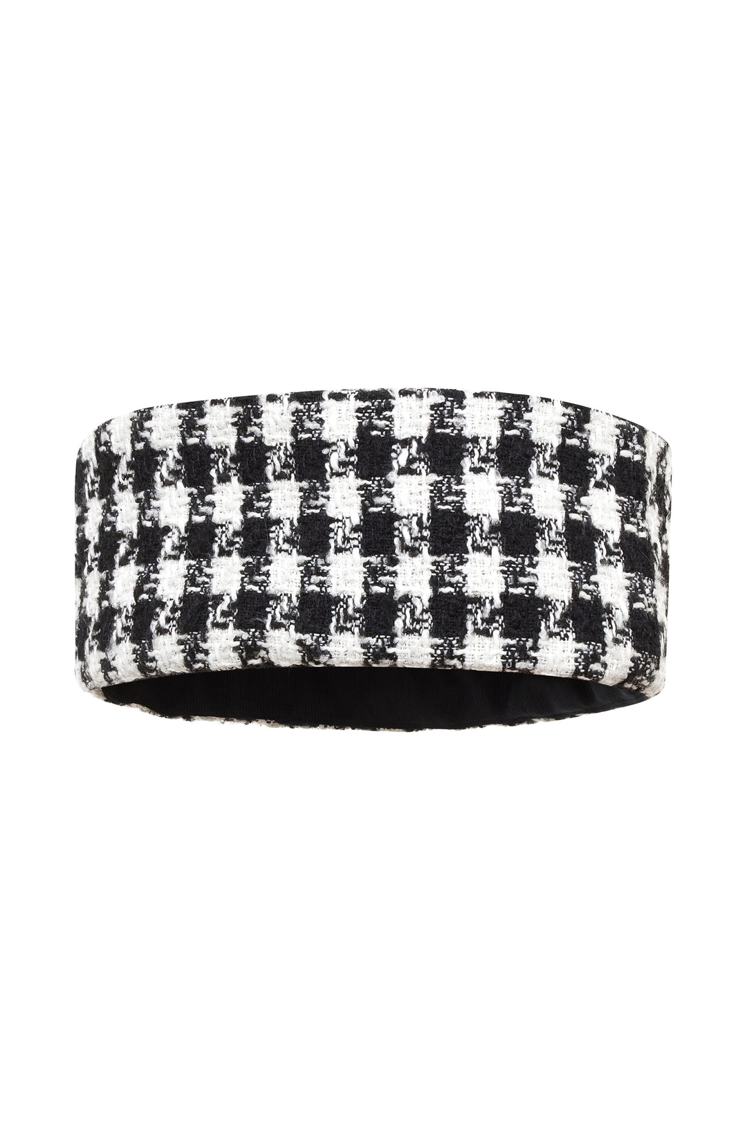 Checkered tweed hat
