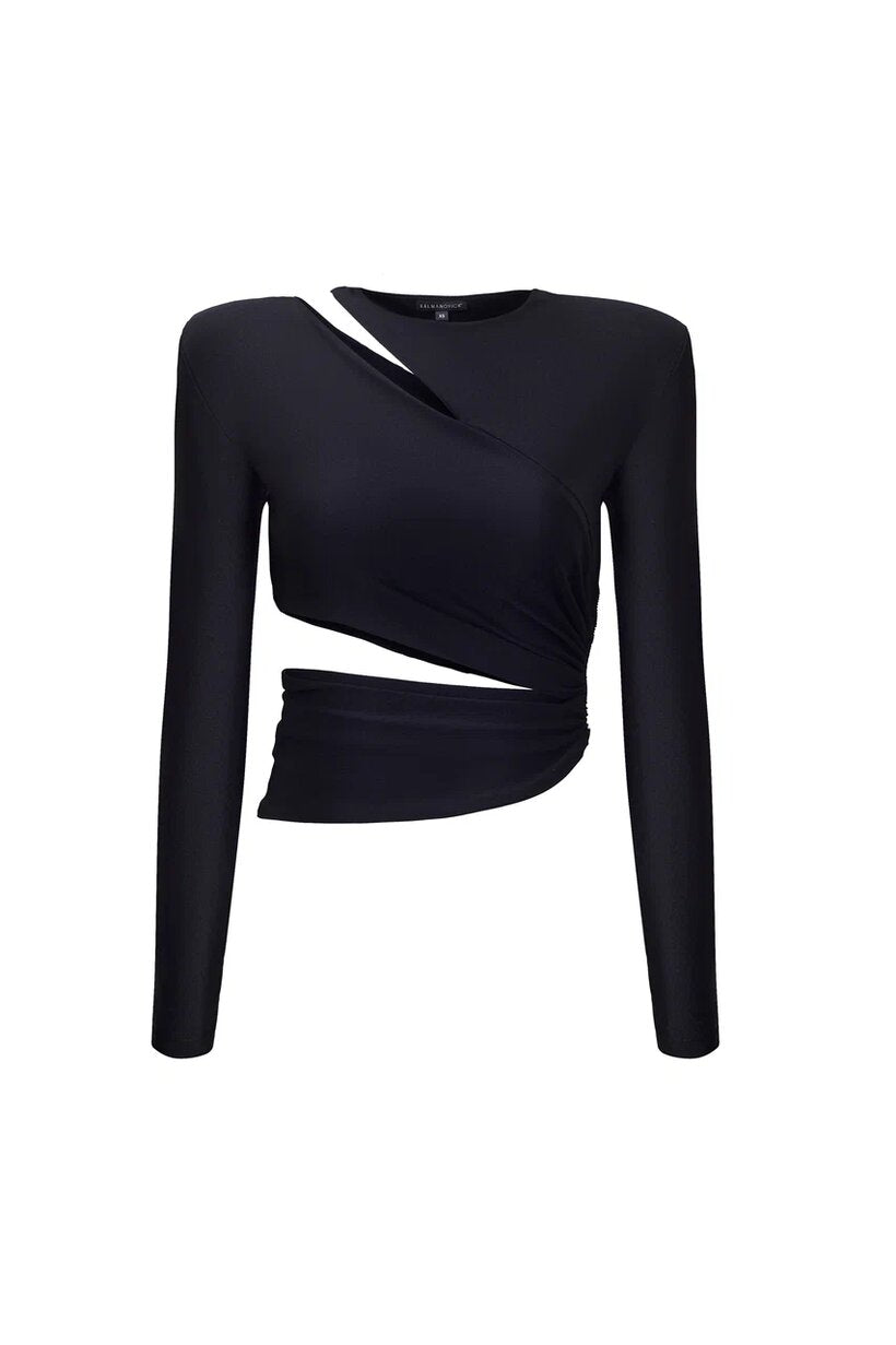 Long-sleeved stretch top