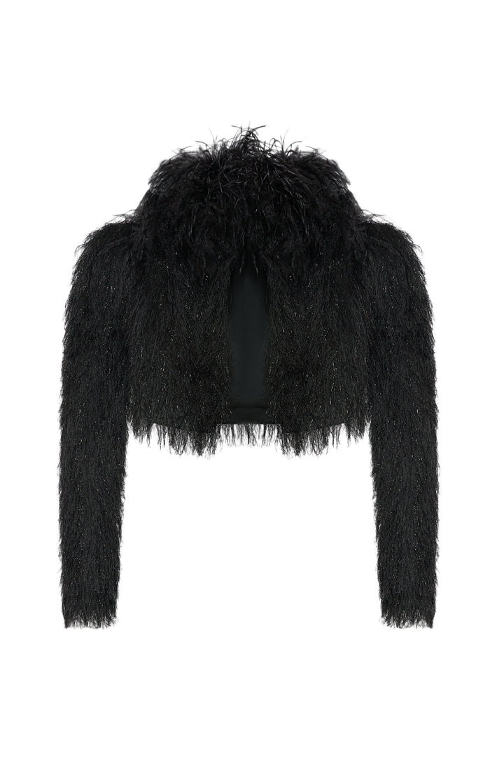 Black fringed jacket